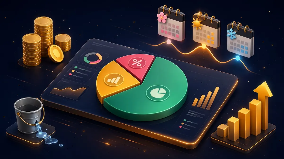 Dijital pazarlama bütçe yönetimi panelini gösteren modern dashboard görseli